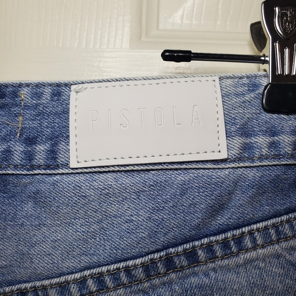 Pistola Women's Light Blue Denim Fringe Embroidered Plants  Shorts Sz 25 - Picture 5 of 7